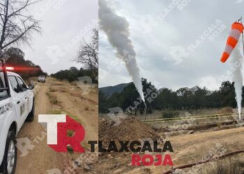 Continúa desfogue  de toma clandestina en Calpulalpan