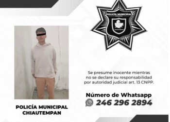 Detiene Policía de Chiautempan a tres sujetos por allanamiento de morada