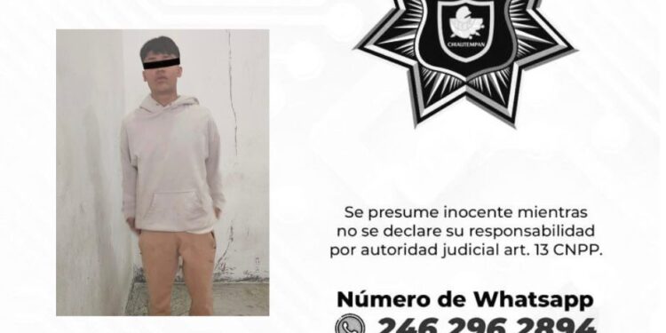 Detiene Policía de Chiautempan a tres sujetos por allanamiento de morada