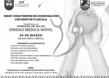 LA UNIDAD MÉDICA MÓVIL ACUDIRÁ A LA COMUNIDAD DE SAN PEDRO TLALCUAPAN