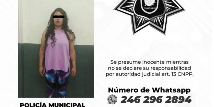 Detiene Policía de Chiautempan a femenina por alteración del orden público