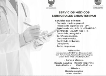 AYUNTAMIENTO DE CHIAUTEMPAN Y SMDIF INVITAN A LOS SERVICIOS MÉDICOS MUNICIPALES