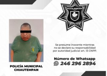 Detiene Policía de Chiautempan a sujeto por presunto acoso sexual