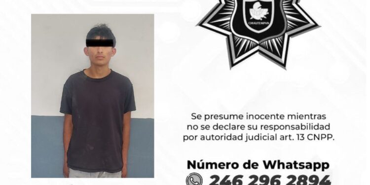 Detiene Policía de Chiautempan a dos sujetos por alteración del orden público