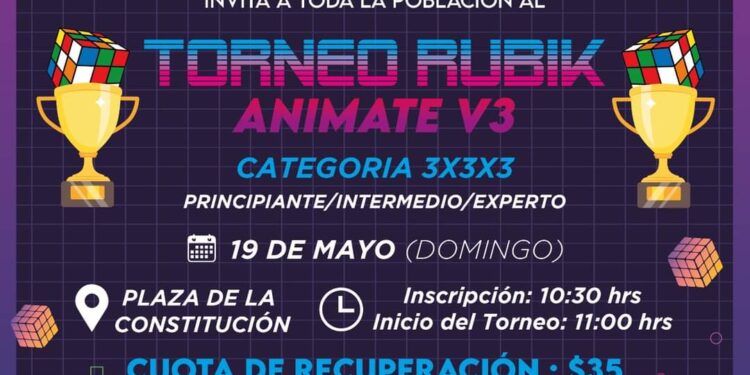 Ayuntamiento de Tlaxcala invita a participar en el «Torneo de Rubik»