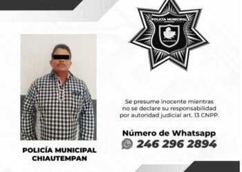 Detiene Policía de Chiautempan a sujeto por lesiones y cohecho
