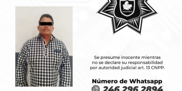 Detiene Policía de Chiautempan a sujeto por lesiones y cohecho