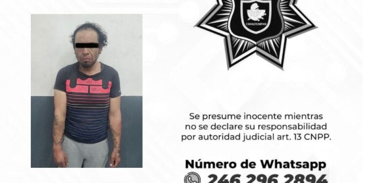 Detiene Policía de Chiautempan a sujeto por robo de motoneta