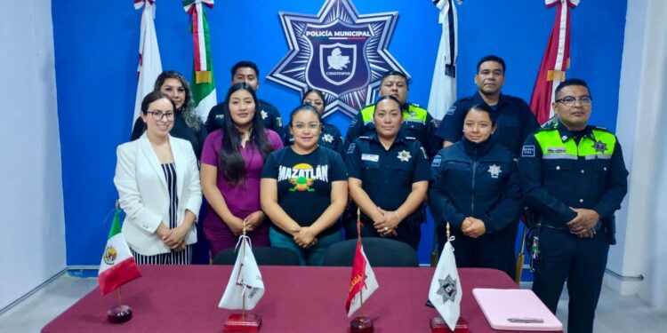 Recibe Policía de Chiautempan capacitación con perspectiva de género