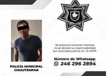 Detiene Policía de Chiautempan a sujeto por intento de robo de vehículo y posesión ilegal de arma de fuego