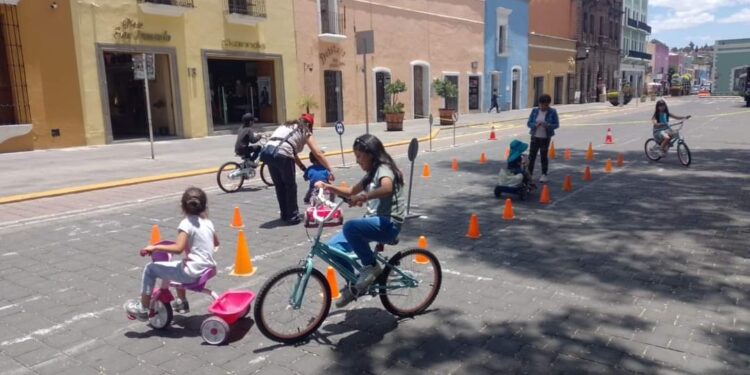 Área lúdica y vial, atractivo en fines de semana en Tlaxcala Capital