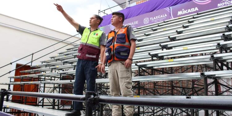 Verifica Protección Civil Municipal, instalaciones para clasificatorio de Voleibol de Playa