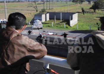 Atropellado fallece motociclista en la México-Veracruz a la altura de Xaloztoc