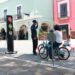 Niñas y niños aprenden sobre señales de transito en área vial de Tlaxcala Capital