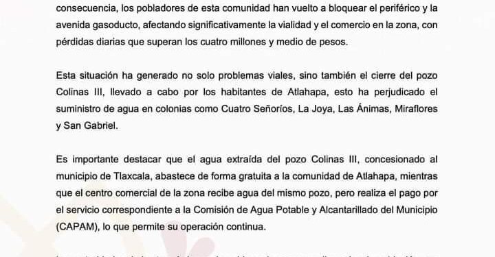 Ayuntamiento de Tlaxcala coadyuva para solucionar conflicto en Atlahapa