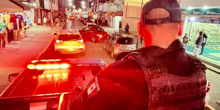 Implementa Policía de Chiautempan Operativo de Cierre Comercial 2024