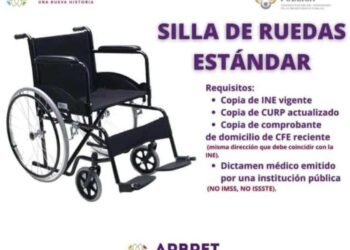 AYUNTAMIENTO Y SMDIF CHIAUTEMPAN INVITAN A ADQUIRIR SILLAS DE RUEDA ESTÁNDAR