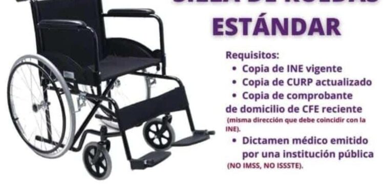 AYUNTAMIENTO Y SMDIF CHIAUTEMPAN INVITAN A ADQUIRIR SILLAS DE RUEDA ESTÁNDAR