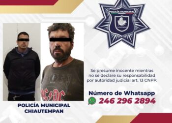 Policía de Chiautempan detiene a seis sujetos por escandalizar en vía pública