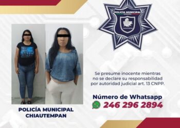 Detiene Policía de Chiautempan a cuatro féminas por faltas administrativas