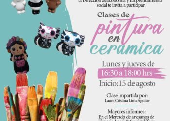 Ayuntamiento de Tlaxcala invita a participar en clases de pintura en cerámica
