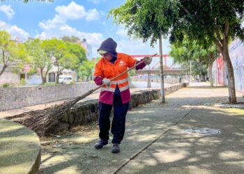 LIMPIEZA EN ESPACIOS PÚBLICOS PRIORIDAD DEL AYUNTAMIENTO CAPITALINO EN EL MARCO DE PROGRAMA “SENDERO SEGURO”