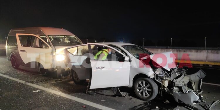 Accidente múltiple en el Libramiento Tlaxcala-Chiautempan