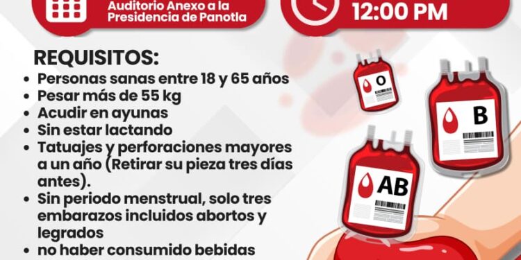 EN PANOTLA, DONAR SANGRE ES UN ACTO DE VIDA