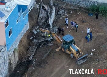 Barda colapsa en predio en Totolac y deja un hombre sin vida
